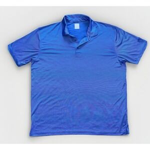 Callaway Blue Stripe Polo Opti-Dri Shirt Men's Size 2XL Short Sleeve Golf